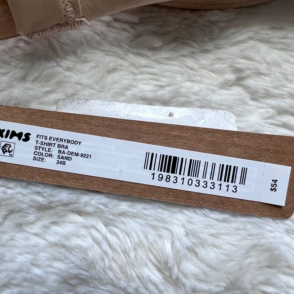 SKIMS Fits Everybody T-Shirt Bra Sand BA-DEM-9221 Underwire Padded Size 34B NEW - Picture 9 of 13